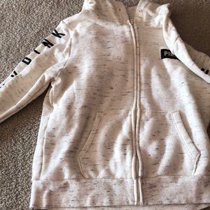 White PINK zip up